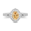 Thumbnail Image 4 of Previously Owned - Enchanted Disney Belle Citrine and 1/2 CT. T.W. Diamond Frame Engagement Ring in 14K Two-Tone Gold