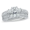 Thumbnail Image 0 of Previously Owned - Vera Wang Love Collection 2 CT. T.W. Diamond Three Stone Bridal Set in 14K White Gold