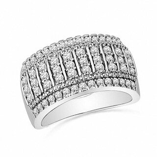 Previously Owned - 1 CT. T.W. Diamond Fashion Band in 10K White Gold ...