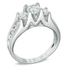 Thumbnail Image 2 of Previously Owned - 1-1/2 CT. T.W. Diamond Past Present Future® Engagement Ring in 14K White Gold