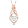 Thumbnail Image 1 of Previously Owned - 1/3 CT. T.W. Composite Diamond Infinity Teardrop Pendant in 10K Rose Gold