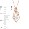 Thumbnail Image 3 of Previously Owned - 1/3 CT. T.W. Composite Diamond Infinity Teardrop Pendant in 10K Rose Gold