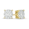 Thumbnail Image 1 of Previously Owned - 1/4 CT. T.W. Diamond Frame Stud Earrings in 10K Gold