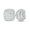 Thumbnail Image 1 of Previously Owned - 1/4 CT. T.W. Cushion-Shaped Multi-Diamond Cushion Frame Stud Earrings in 10K White Gold