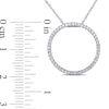 Thumbnail Image 2 of Previously Owned - 1/4 CT. T.W. Diamond Open Circle Pendant in 10K White Gold - 17"