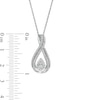 Thumbnail Image 2 of Previously Owned - 1/2 CT. T.W. Pear-Shaped Multi-Diamond Double Row Pendant in 10K White Gold
