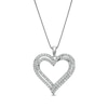 Thumbnail Image 1 of Previously Owned - 1 CT. T.W. Diamond Double Row Heart Pendant in 10K White Gold