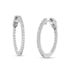 Thumbnail Image 0 of Previously Owned - 1/2 CT. T.W. Diamond Inside-Out Hoop Earrings in 10K White Gold