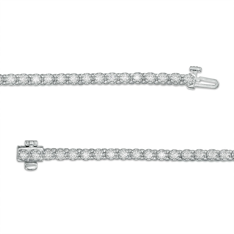 Main Image 3 of Previously Owned - 2 CT. T.W. Diamond Tennis Bracelet in 10K White Gold