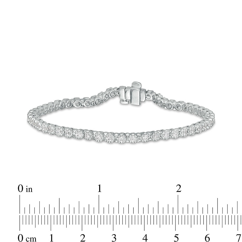 Main Image 4 of Previously Owned - 2 CT. T.W. Diamond Tennis Bracelet in 10K White Gold