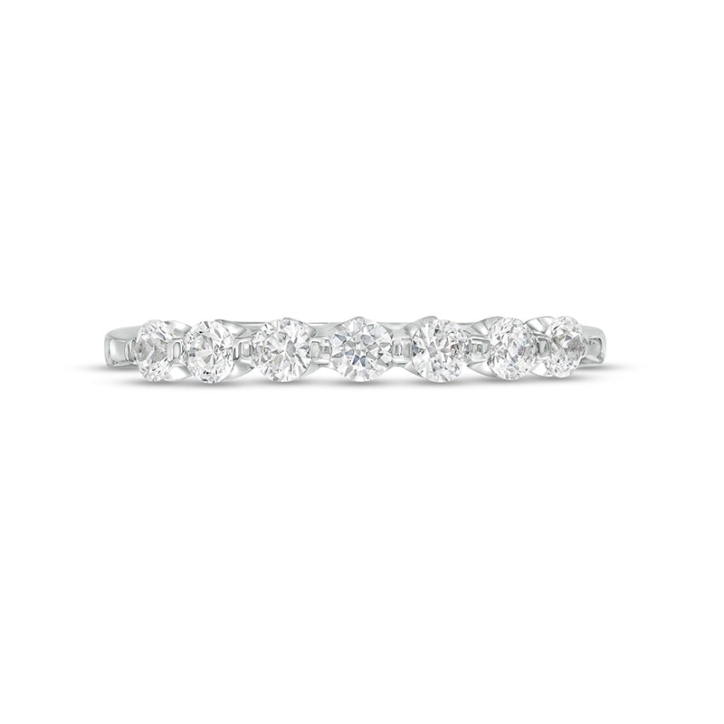 Previously Owned - 1/2 CT. T.W. Diamond Seven Stone Anniversary Band in 14K White Gold