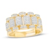 Thumbnail Image 0 of Previously Owned - Men's 1/2 CT. T.W. Diamond Scalloped Edge Triple Row Band in 10K Gold