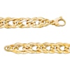Thumbnail Image 2 of Previously Owned - Italian Gold 2.5mm Double Flat Link Bracelet in Hollow 14K Gold - 7.5"