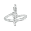 Thumbnail Image 0 of Previously Owned - 3/8 CT. T.W.  Lab-Created Diamond Triple Vertical Bar Ring in 14K White Gold (F/SI2)