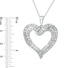 Thumbnail Image 2 of Previously Owned - 2 CT. T.W. Diamond Crossover Heart Pendant in 10K White Gold