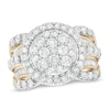 Thumbnail Image 1 of Previously Owned - 2 CT. T.W. Composite Diamond Double Frame Multi-Row Ring in 10K Gold