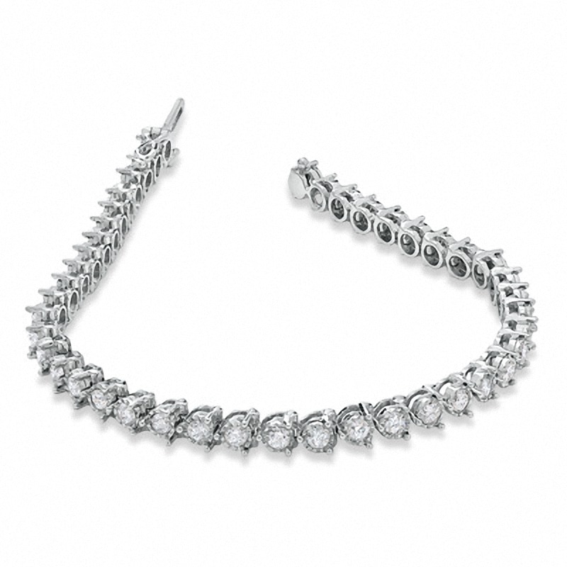 Main Image 1 of Previously Owned - 4 CT. T.W. Diamond Tennis Bracelet in 14K White Gold