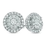 Thumbnail Image 1 of Previously Owned - 1/2 CT. T.W. Multi-Diamond Double Frame Stud Earrings in 10K White Gold