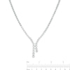 Thumbnail Image 2 of Previously Owned - 3 CT. T.W. Diamond Avalanche Staggered Drop Necklace in 14K White Gold - 19.5&quot;