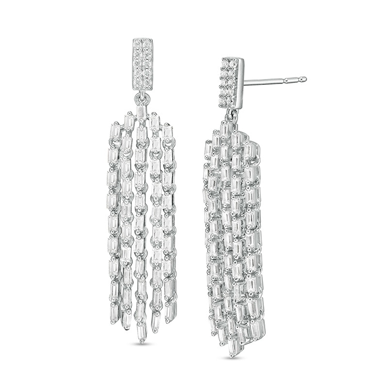 Main Image 1 of Previously Owned - Marilyn Monroe™ Collection 1 CT. T.W. Diamond Chandelier Drop Earrings in 10K White Gold