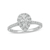 Thumbnail Image 1 of Previously Owned - 3/4 CT. T.W. Composite Pear-Shaped Diamond Frame Engagement Ring in 10K White Gold