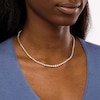 Thumbnail Image 1 of Previously Owned - 4 CT. T.W. Diamond Graduate Riviera Necklace in 10K White Gold – 17"