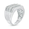 Thumbnail Image 2 of Previously Owned - Men's 2 CT. T.W. Diamond Multi-Row Rectangle-Top Ring in 10K White Gold