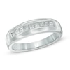 Thumbnail Image 0 of Previously Owned - Men's 1/2 CT. T.W. Square-Cut Diamond Wedding Band in 14K White Gold