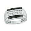 Thumbnail Image 0 of Previously Owned - Men's 1/2 CT. T.W. Composite Diamond Rectangle Top Ring in 10K White Gold