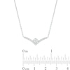 Thumbnail Image 4 of Previously Owned - You're the One™ 1/3 CT. T.W.  Lab-Created Diamond Chevron Necklace in 14K White Gold (F/SI2) – 18.5&quot;