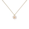 Thumbnail Image 2 of Previously Owned - 1/8 CT. T.W. Lab-Created Diamond Flower Necklace in 14K Gold – 19.5"