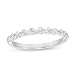 Previously Owned - 1/2 CT. T.W. Diamond Eleven Stone Anniversary Band in 14K White Gold