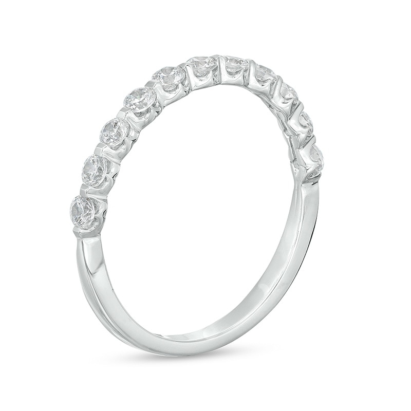 Main Image 3 of Previously Owned - 1/2 CT. T.W. Diamond Eleven Stone Anniversary Band in 14K White Gold