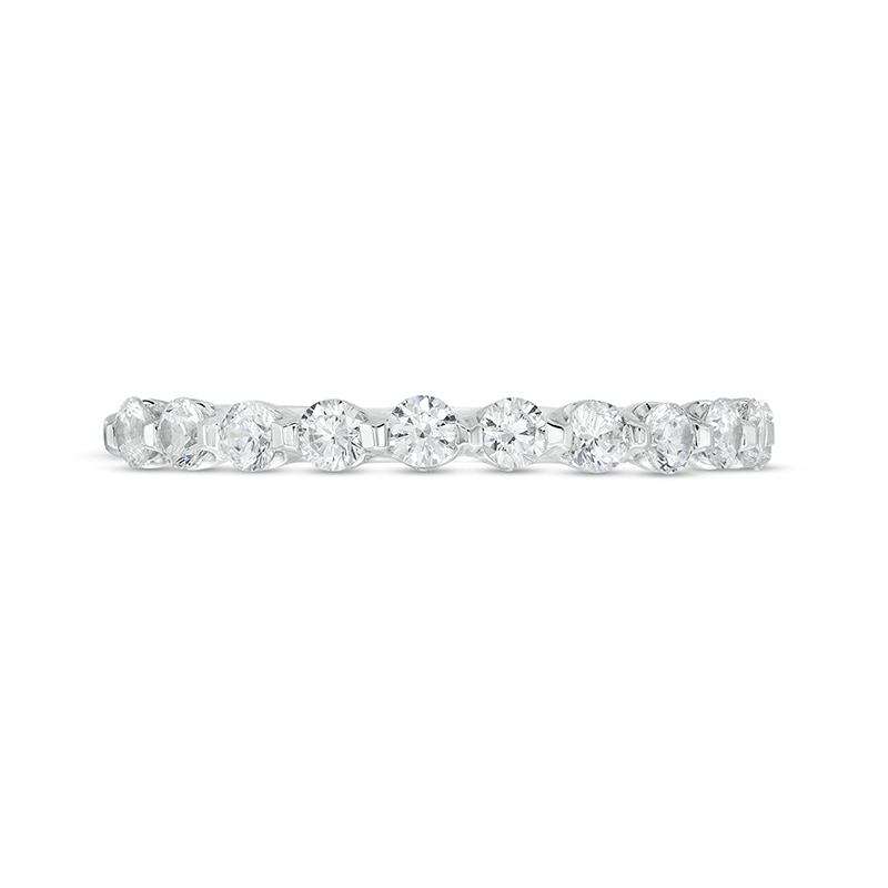 Main Image 4 of Previously Owned - 1/2 CT. T.W. Diamond Eleven Stone Anniversary Band in 14K White Gold