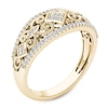 Thumbnail Image 2 of Previously Owned - 1/5 CT. T.W. Multi-Diamond Diamond Vintage-Style Tilted Square Filigree Ring in 10K Gold