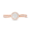 Thumbnail Image 3 of Previously Owned - 1/4 CT. T.W. Multi-Diamond Diamond Frame Promise Ring in 10K Rose Gold