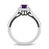 Thumbnail Image 3 of Previously Owned - Enchanted Disney Villains Ursula Amethyst and 1/3 CT. T.W. Diamond Frame Ring in 14K White Gold